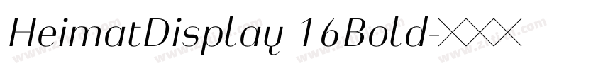 HeimatDisplay 16Bold字体转换